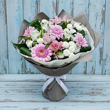 Букет цветов из:  Герберы, Альстромерии и Хризантемы в Грицовский