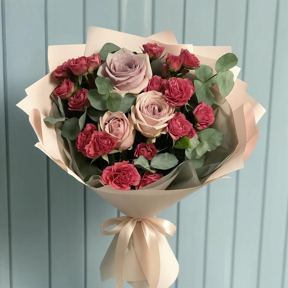 Букет цветов из: Гвоздики и Розы в Грицовский