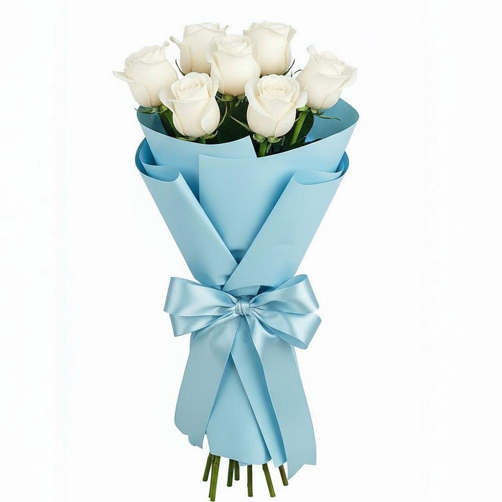 Букет 7 белых роз Проуд в Грицовский