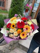 Букет цветов из:  Герберы, Ромашки, Хризантемы, Розы и Подсолнухи #REPLACE_PRED# Грицовский
