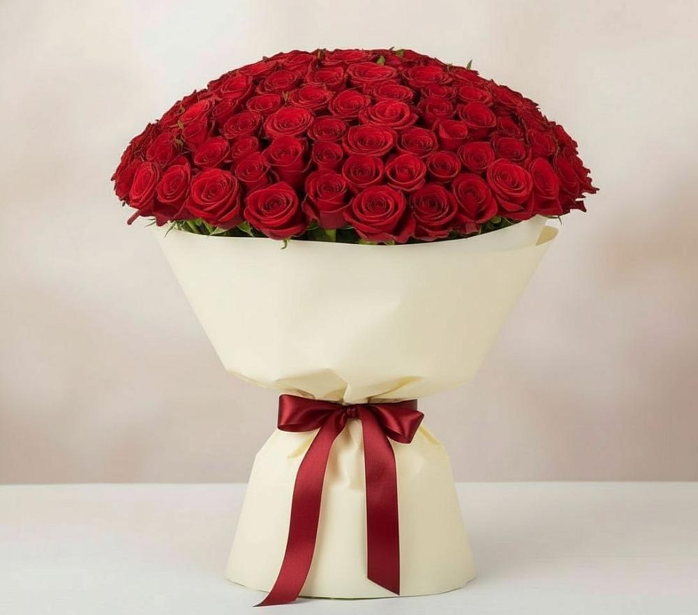 Букет 101 Красная роза Милано в Грицовский