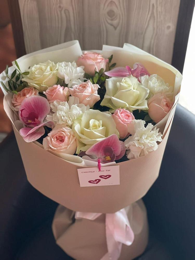 Букет цветов из: Орхидеи, Розы и Гвоздики в Грицовский