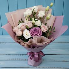 Букет цветов из:  Розы и Лизиантусы в Грицовский