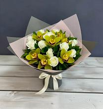 Букет цветов из:  Орхидеи и Розы в Грицовский