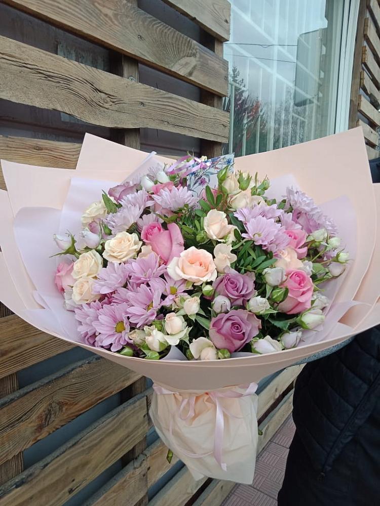 Букет цветов из: Розы и Хризантемы в Грицовский