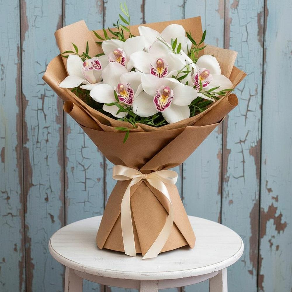 Букет цветов из: Орхидеи и Розы в Грицовский