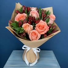 Букет цветов из:  Розы и Альстромерии в Грицовский