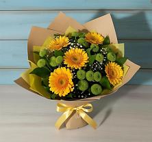 Букет цветов из:  Герберы и Хризантемы в Грицовский