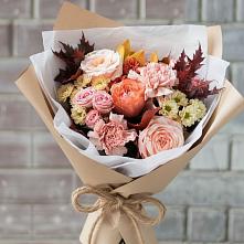 Букет цветов из:  Гвоздики, Хризантемы и Розы в Грицовский