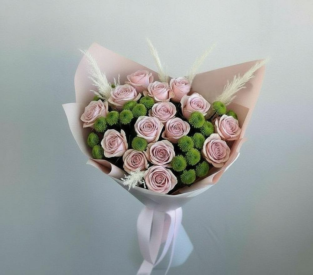 Букет цветов из: Розы и Хризантемы в Грицовский