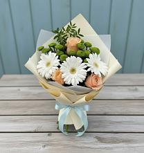 Букет цветов из:  Герберы, Розы и Хризантемы #REPLACE_PRED# Грицовский