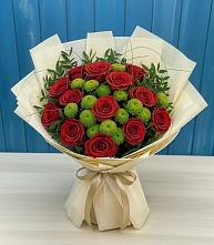 Букет цветов из:  Розы и Хризантемы в Грицовский