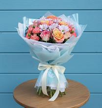 Букет цветов из:  Хризантемы и Розы в Грицовский