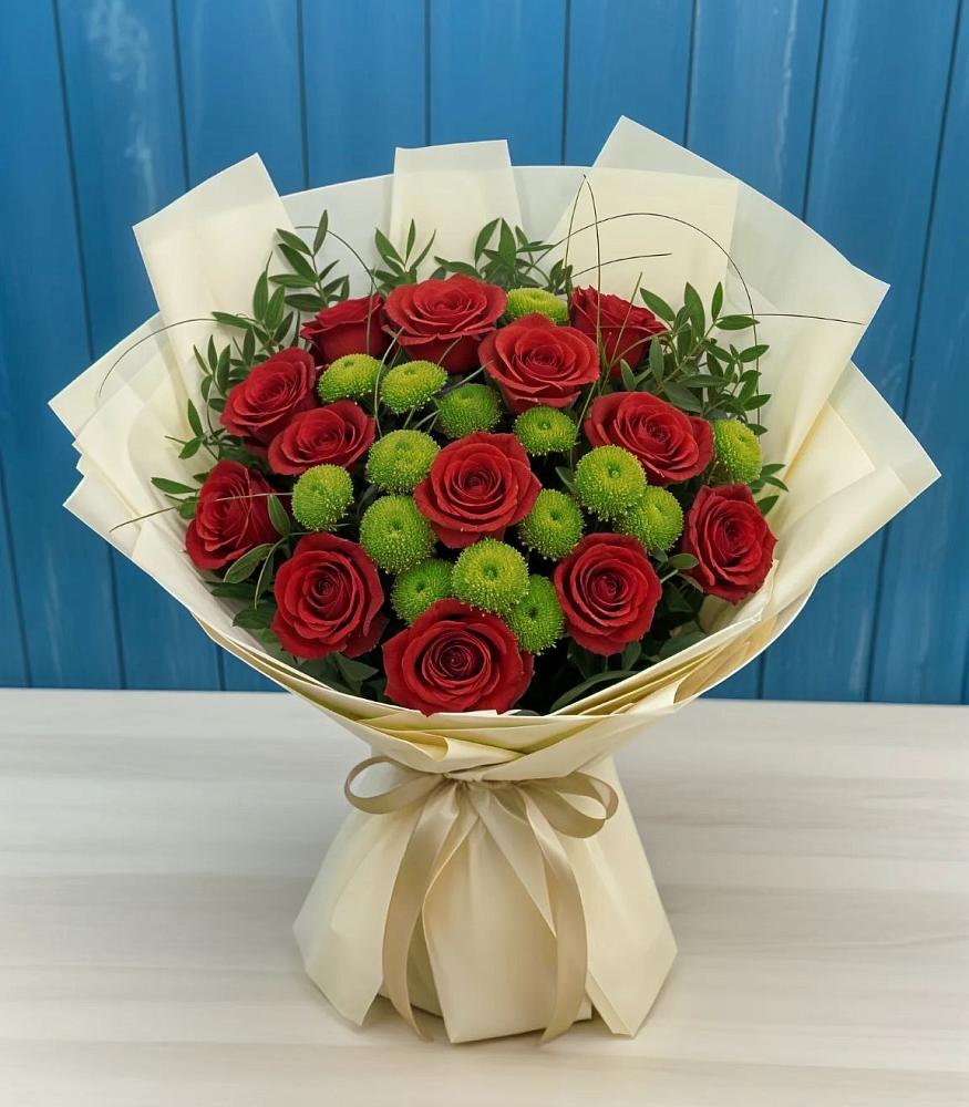 Букет цветов из: Розы и Хризантемы в Грицовский